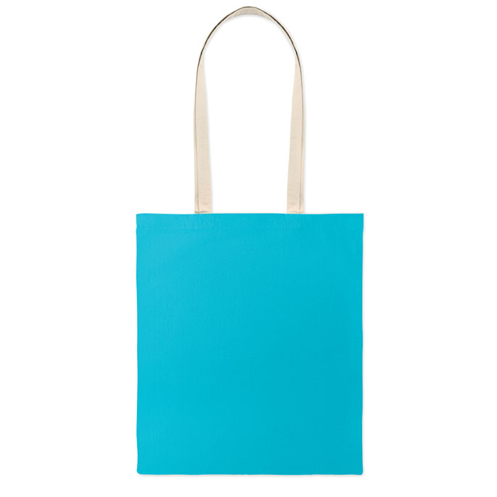 Shopper in cotone Turchese item picture back