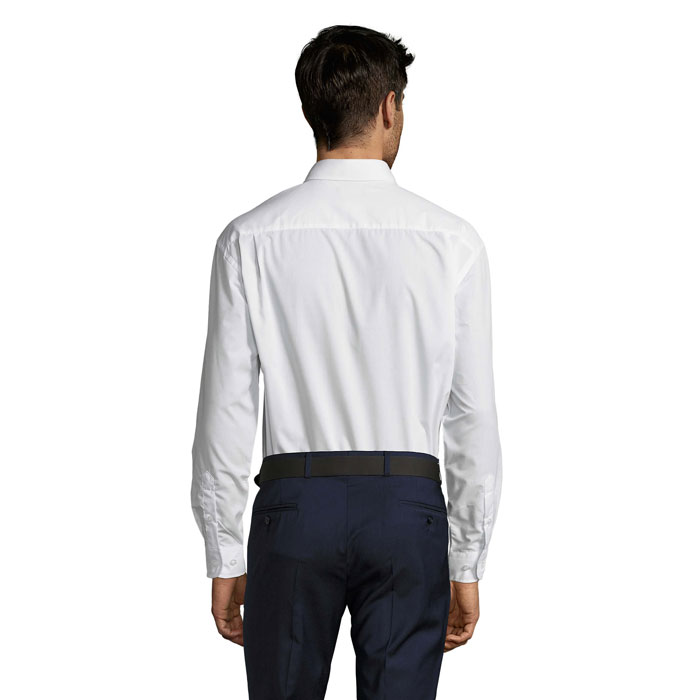 BALTIMORE POPLIN MEN SHIRT Bianco item picture back
