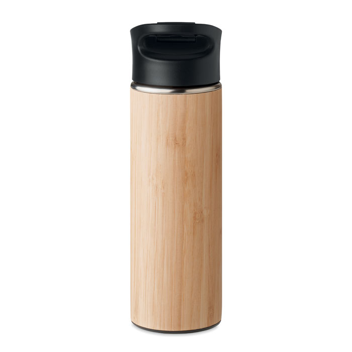 Thermos in bamboo 450ml wood item picture back