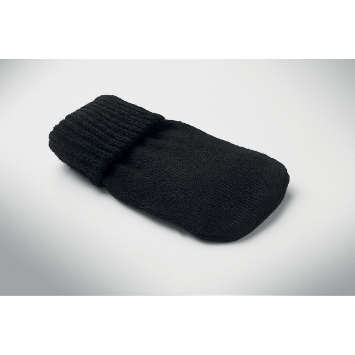 Hand warmer knitted polyester Nero item detail picture
