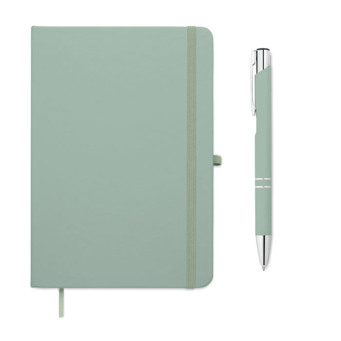 Set notebook A5 in PU Verde Menta item picture front