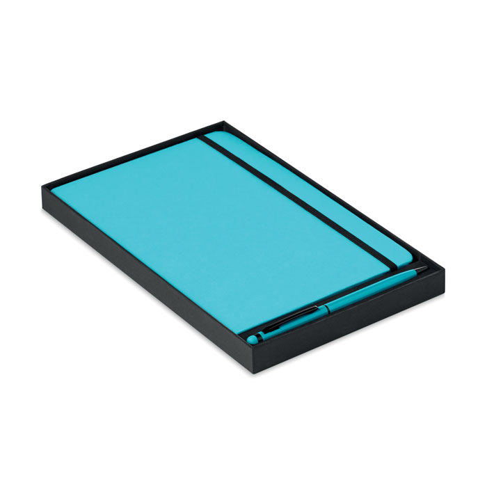 A5 notebook w/stylus 72 lined turquoise item picture side
