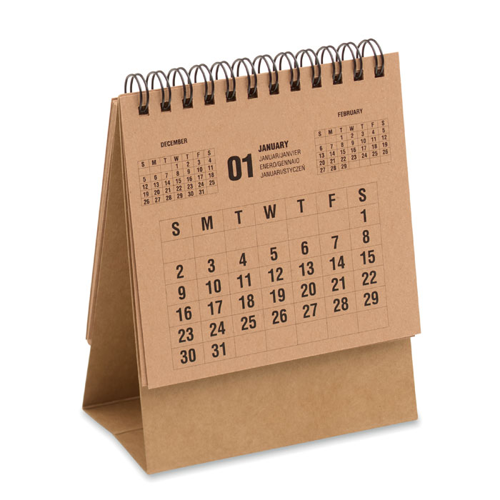 Calendario da tavolo Beige item picture back