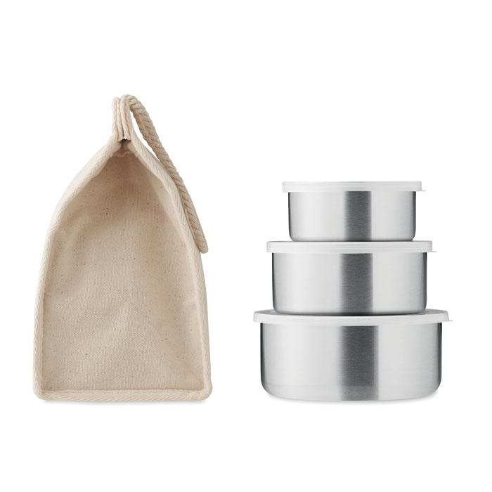 Set porta pranzo beige item picture open
