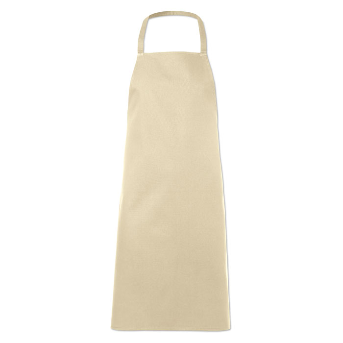 Kitchen apron in cotton beige item picture back
