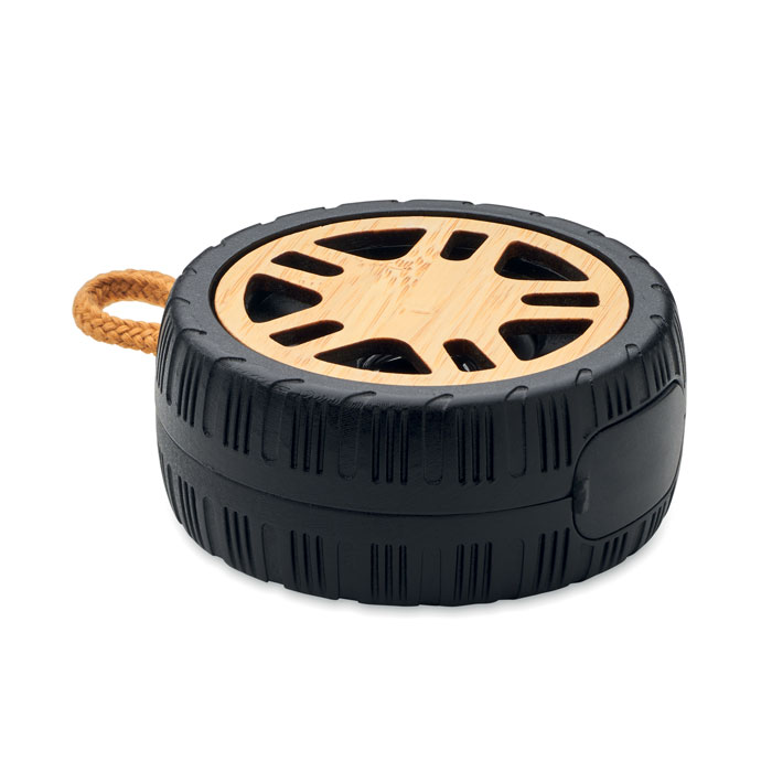 Wireless speaker tire shaped Legno item picture open