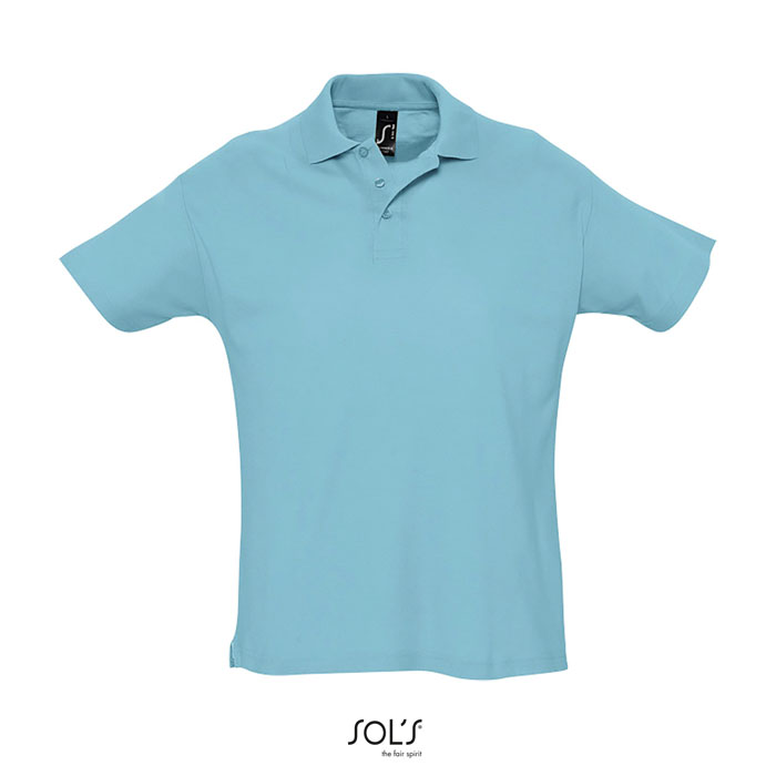 SUMMER II MEN POLO 170g atoll blue item picture front