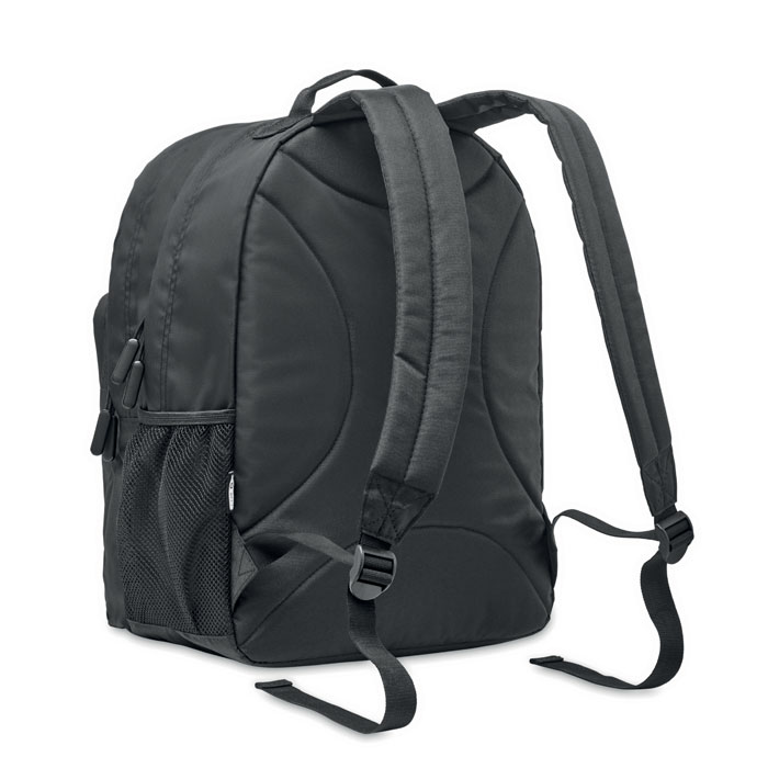 300D RPET laptop backpack Nero item picture side