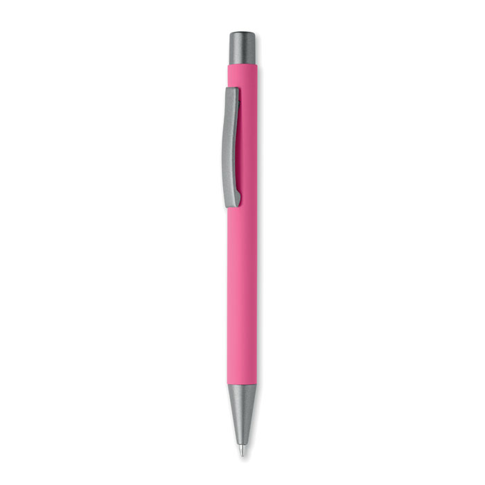 Recycled aluminium ball pen Fucsia item picture front
