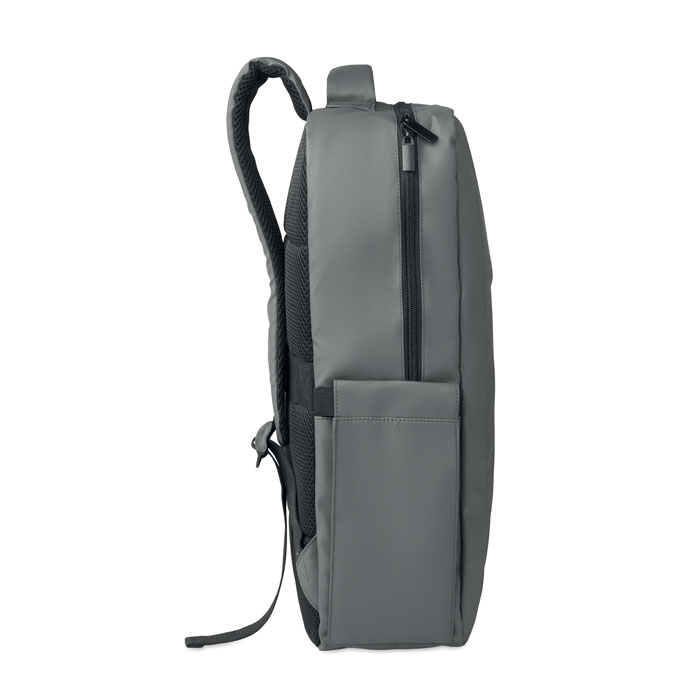 15" PU RPET laptop backpack Grigio Pietra item picture 1