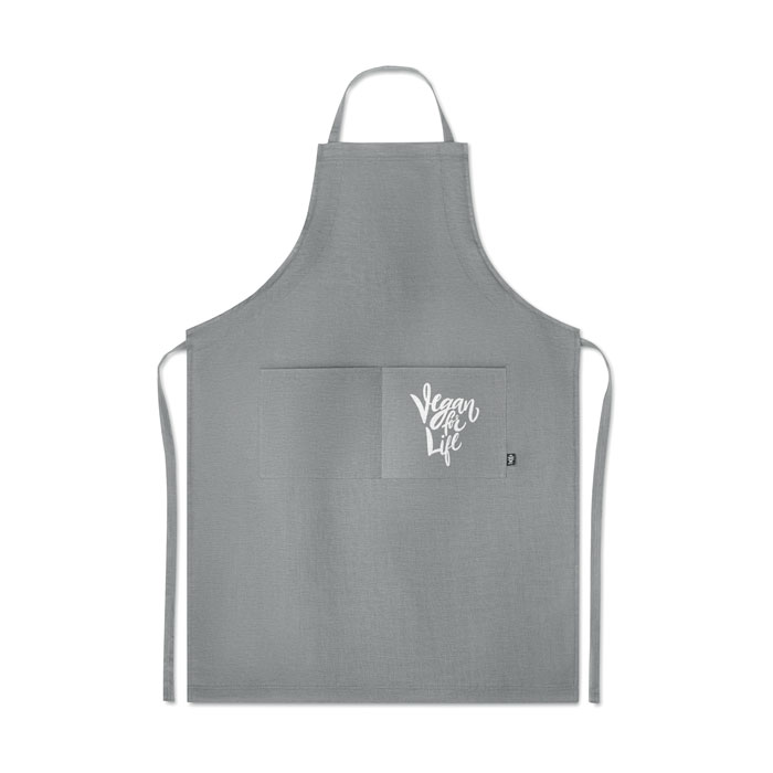 Hemp adjustable apron 200 gr/m² grey item picture printed
