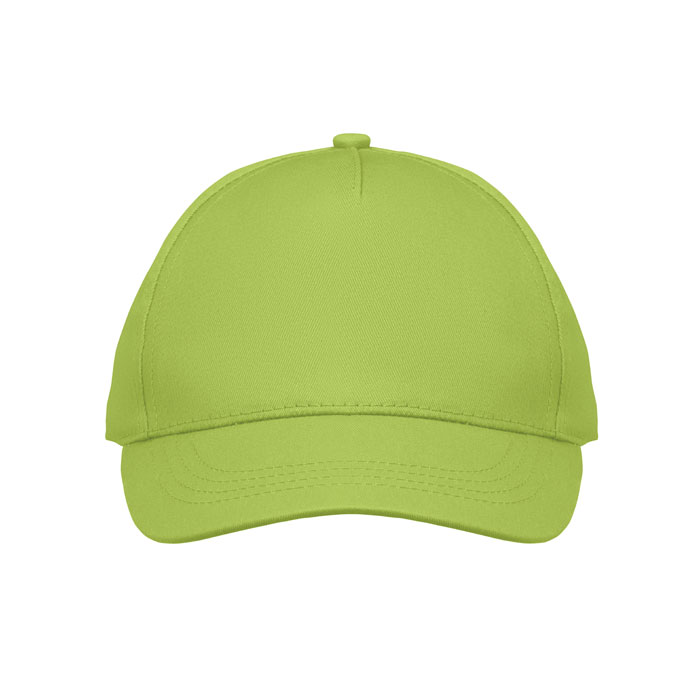 5 panel kids baseball cap Lime item picture side