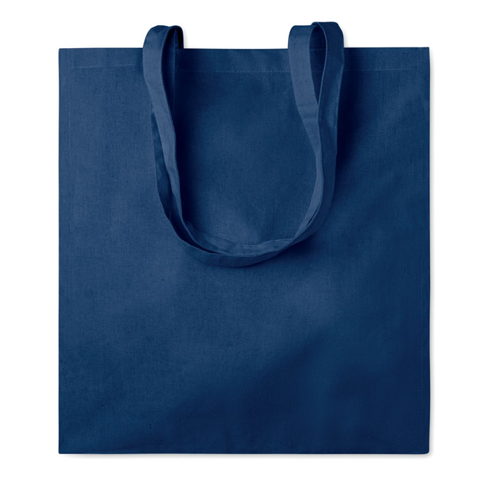 Shopper in cotone c/soffietto Blu item picture back