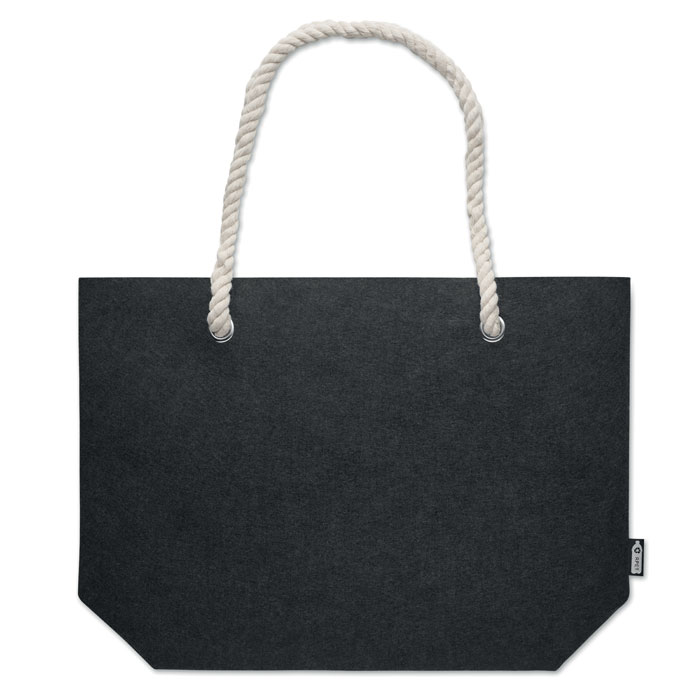 Borsa da spiaggia in feltro RPET Grigio Pietra item picture open