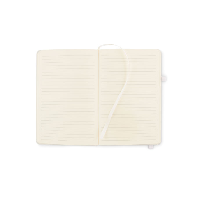Recycled Leather A5 notebook Bianco item picture open