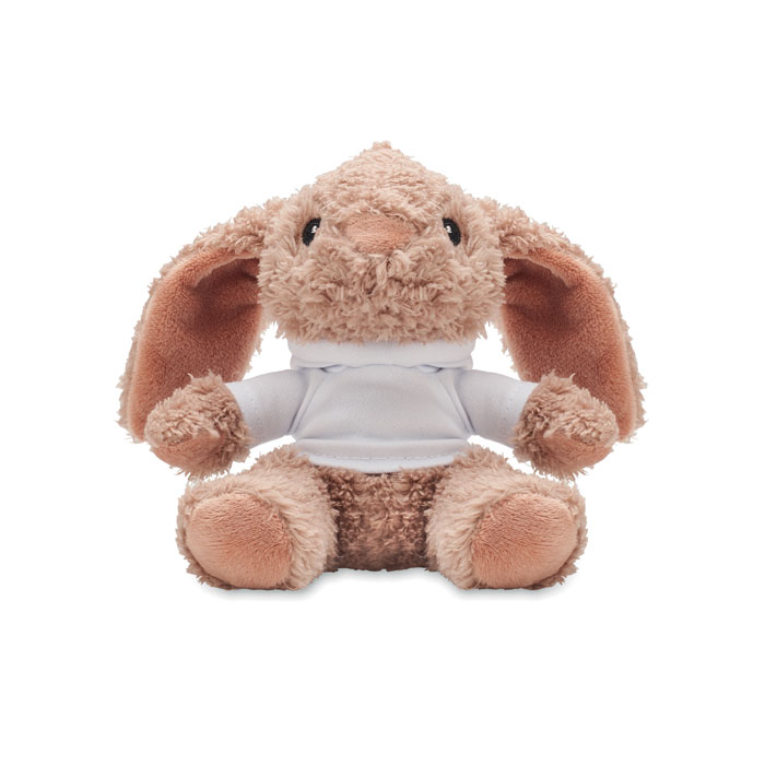 Bunny plush wearing a hoodie Bianco item picture side