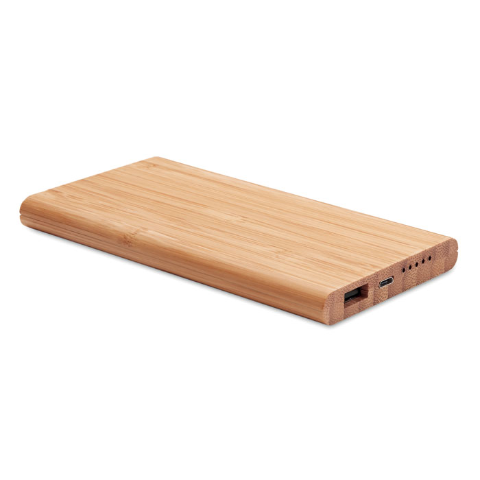 Powerbank wireless wood item picture front