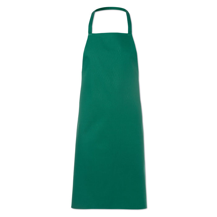 Kitchen apron in cotton green item picture open