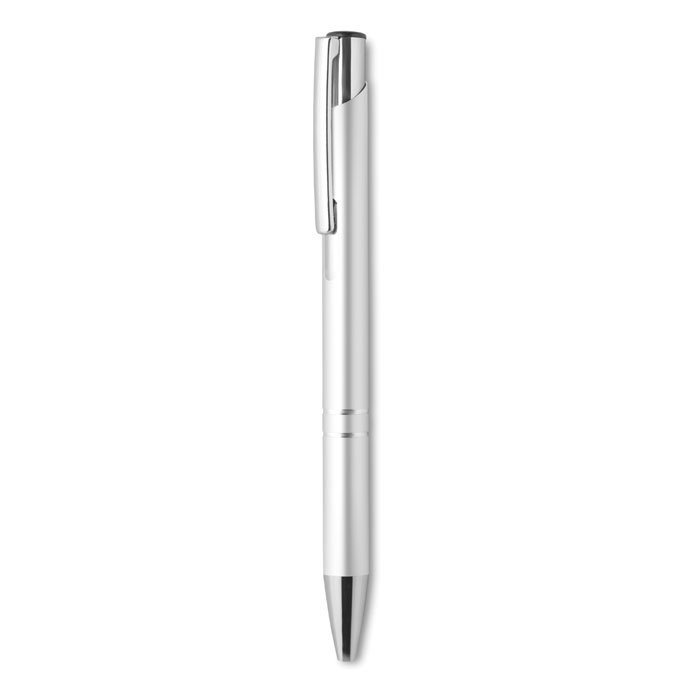 Push button aluminium pen Argento item picture side