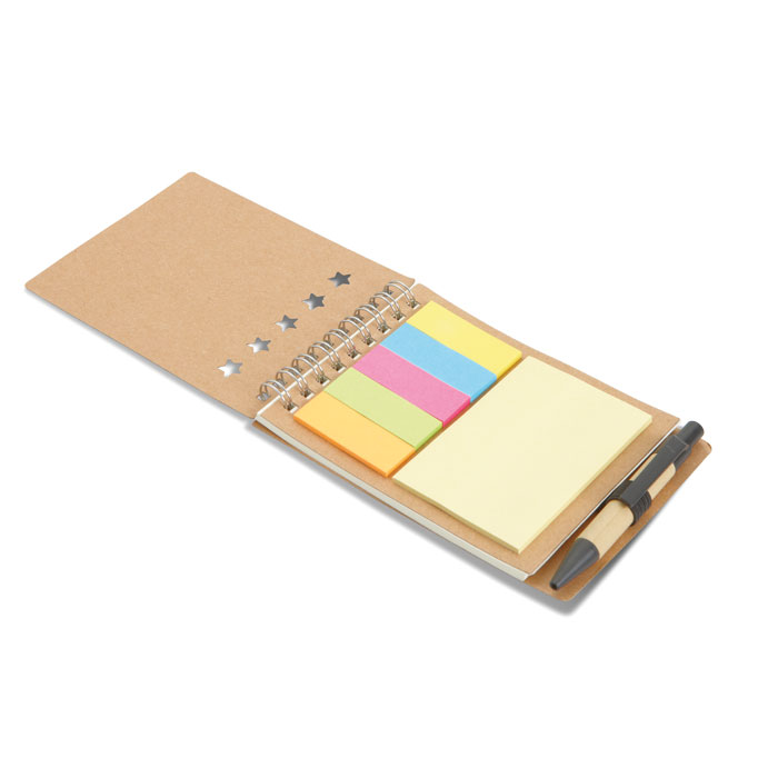 Notepad with pen and memo pad Beige item detail picture