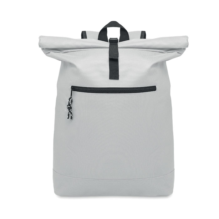 600Dpolyester rolltop backpack Bianco item picture front