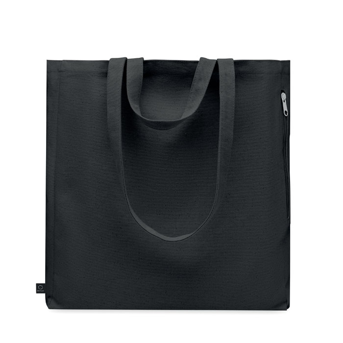 Recycled cotton shopping bag Nero item picture top