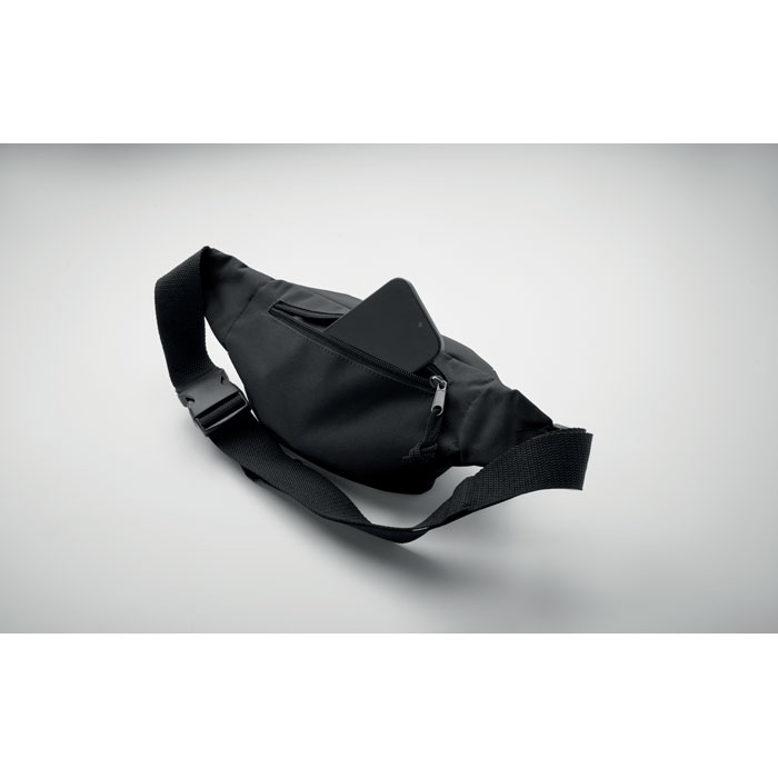 Marsupio in 600D RPET Nero item picture open