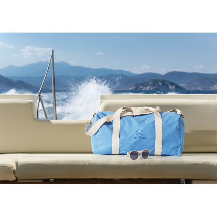 Recycled duffle bag 320 gr/m² Turchese item picture printed