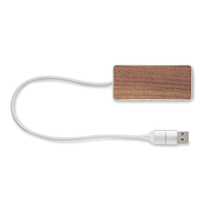 Hub USB 4 porte 27,5 cm Legno item picture top