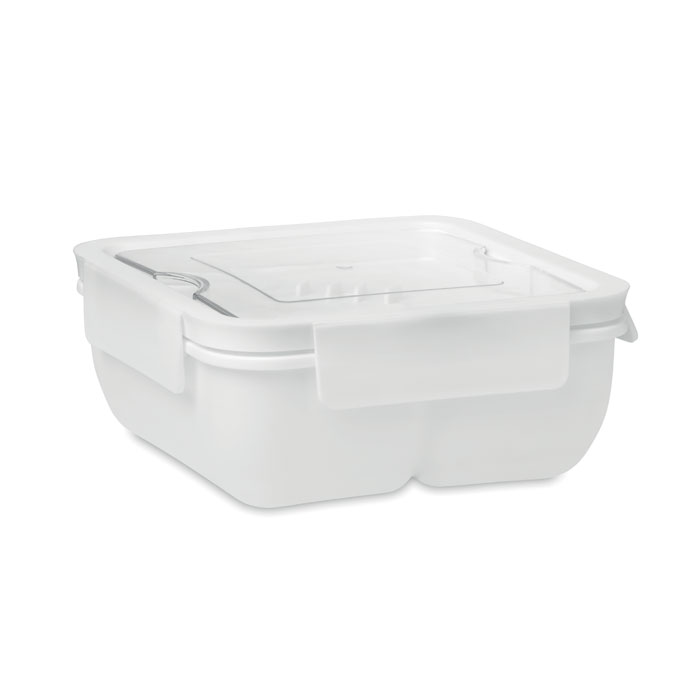 Lunch box with cutlery 600ml Bianco item picture side
