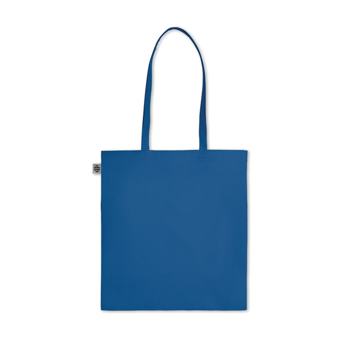 Shopper in cotone organico Blu Royal item picture side
