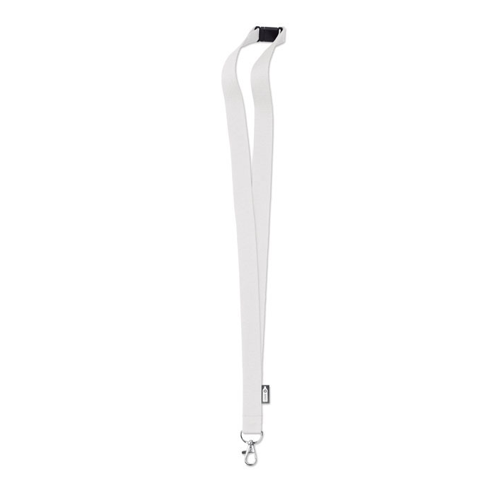 Lanyard in RPET Bianco item picture open