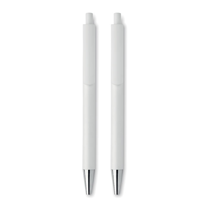 Recycled aluminium pen set Bianco item picture 2