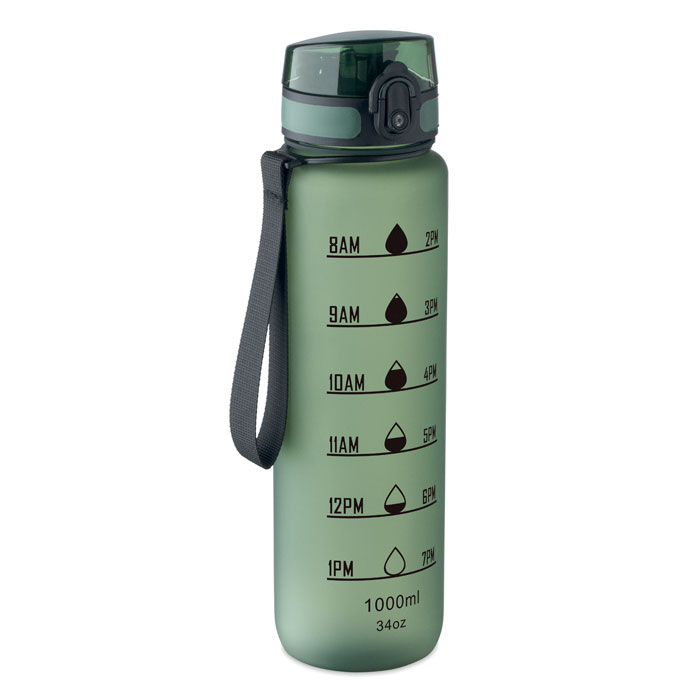 Sports water bottle RPET 1L Verde Scuro item picture front