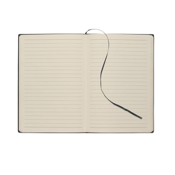 Notebook A5 in PU fumé Nero item picture open