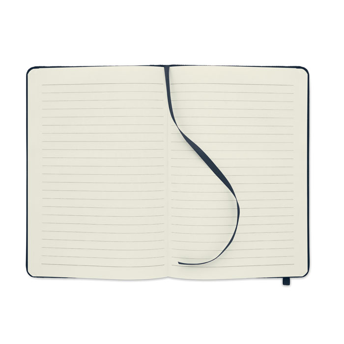 Notebook A5 in 600D RPET Francese Navy item picture open