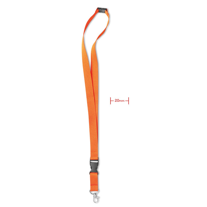 Lanyard with metal hook 20 mm Arancio item picture front