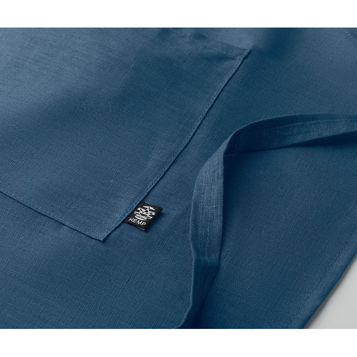 Hemp adjustable apron 200 gr/m² Blu item detail picture