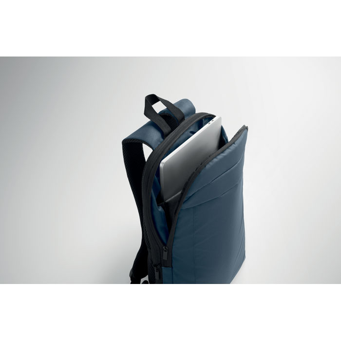Expandable 600D RPET backpack Blu item detail picture