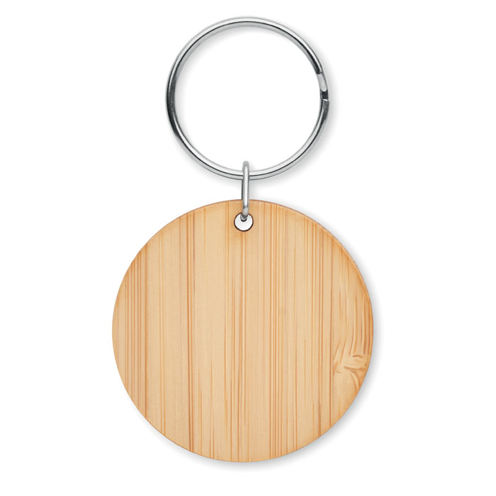 Round bamboo key ring Legno item picture side