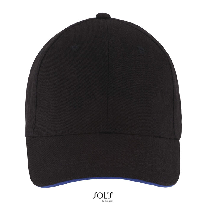 BUFFALO SIX PANEL CAP Black/Royal item picture front