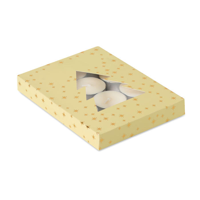 Cinnamon scented tea light set Beige item picture front