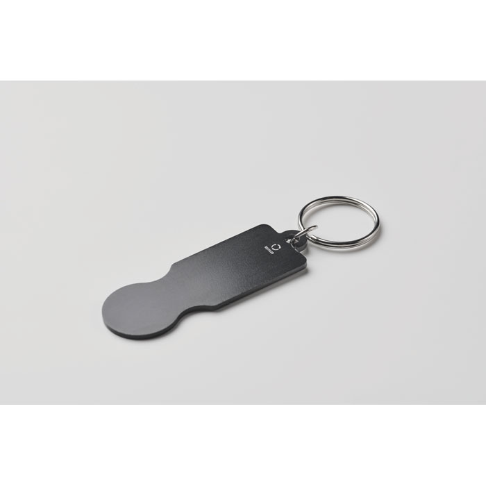 Key ring with trolley token Nero item detail picture