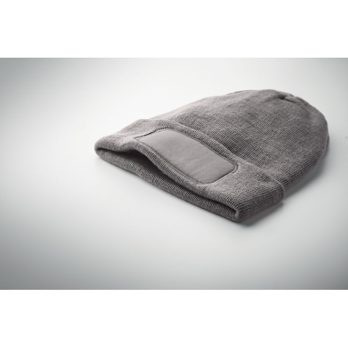 Unisex beanie RPET polyester Grigio Pietra item detail picture