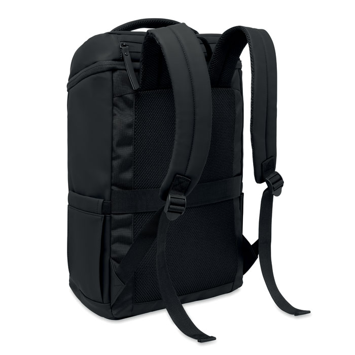 15" PU laptop backpack Nero item picture back
