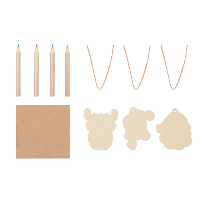 Drawing wooden ornaments set Legno item picture back