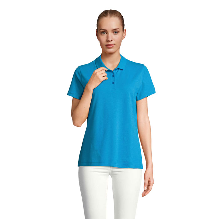 PULSE WOMEN POLO Aqua item picture front