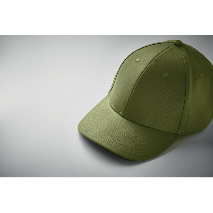 6 panel cotton baseball cap Verde Militare item picture 4