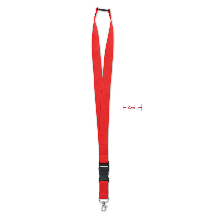 Lanyard with metal hook 25mm Rosso item picture front