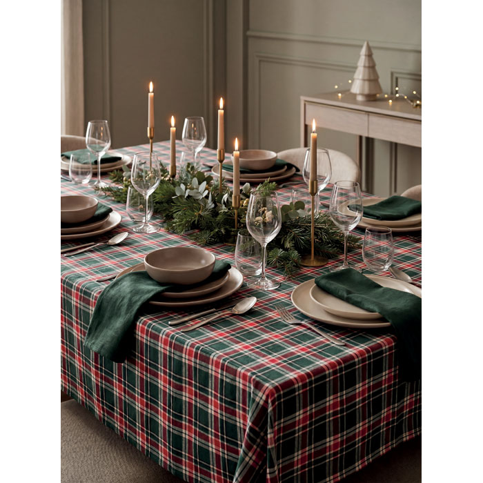 Chequer cotton tablecloth set Multicolore item ambiant picture
